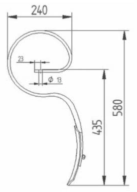 Ząb spręzynowy SV 45x10
